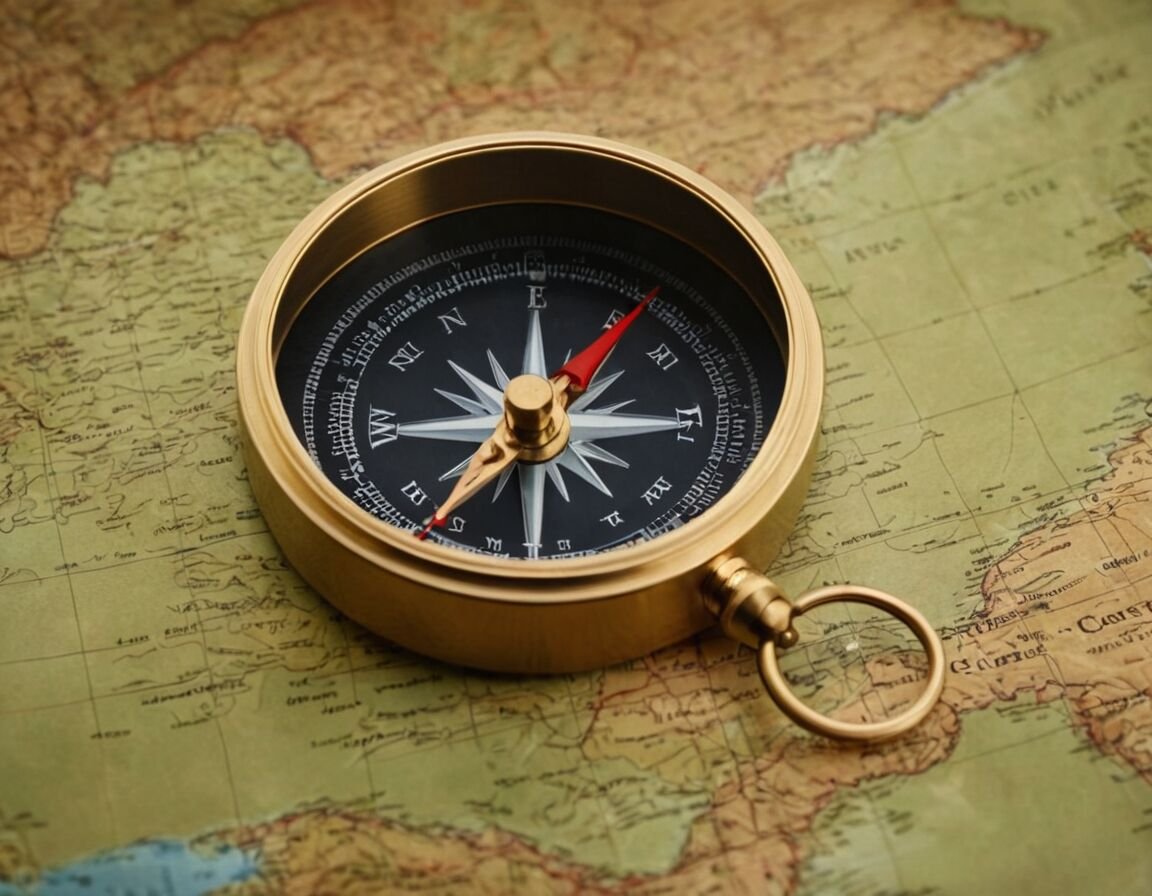 Karte mit Kompass verwenden, um Standort zu bestimmen - Wie funktioniert ein Kompass: Die Grundlagen der Navigation verstehen